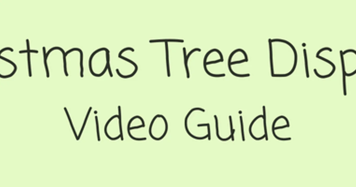 Christmas Tree Disposal Video