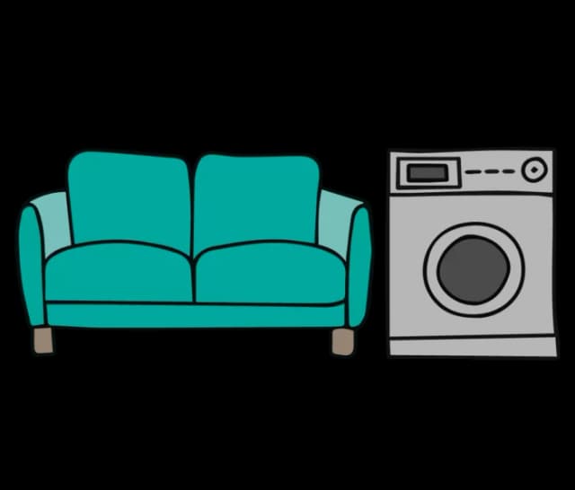 rubbish clearance example (sofa and washing machine)