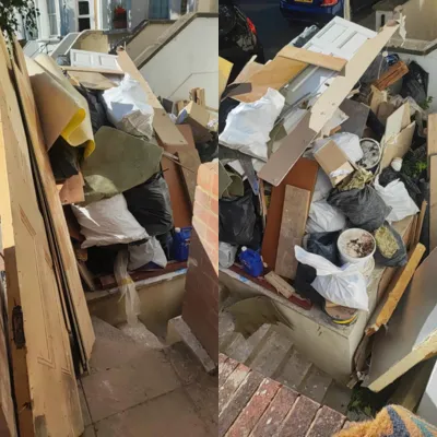 big pile of builders rubbish, removed for £200