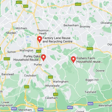 croydon council recycling centre map