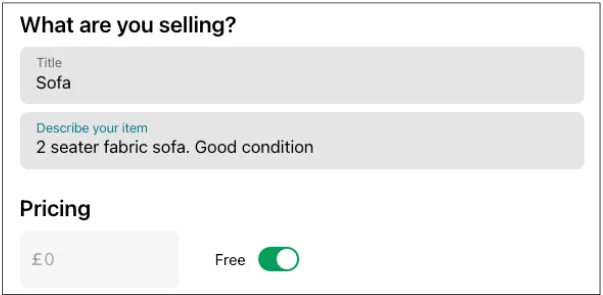 nextdoor give away sofa