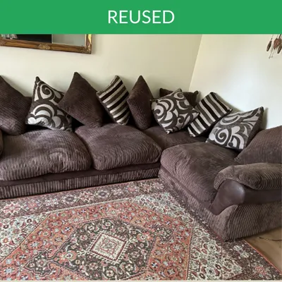 chocolate sofa reused for free