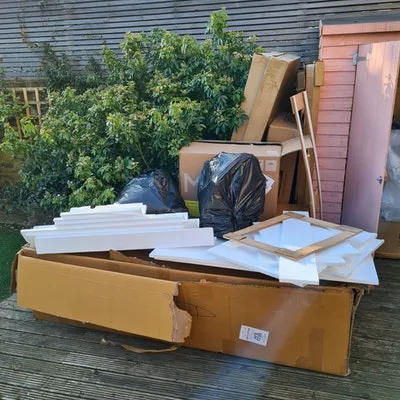 Cardboard & polystyrene for removal £100