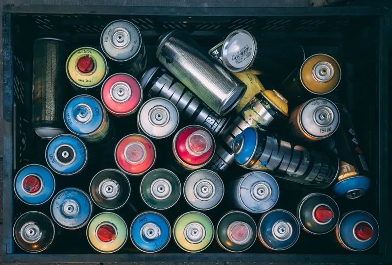 spray paint bottles aerosols disposal
