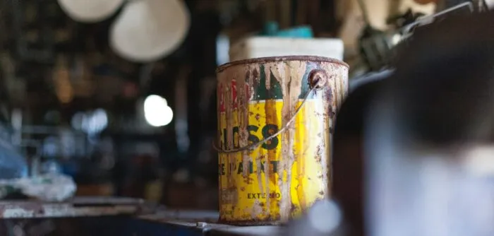 hazardous waste paint cans as example of how to dispose of bulky rubbish