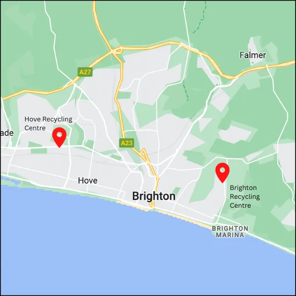 brighton recycling centre map