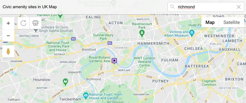 map of tips in Richmond 