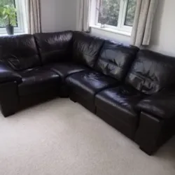 black leather sofa disposed of for £70