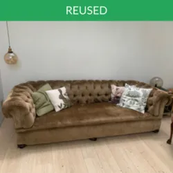 chesterfield sofa reused