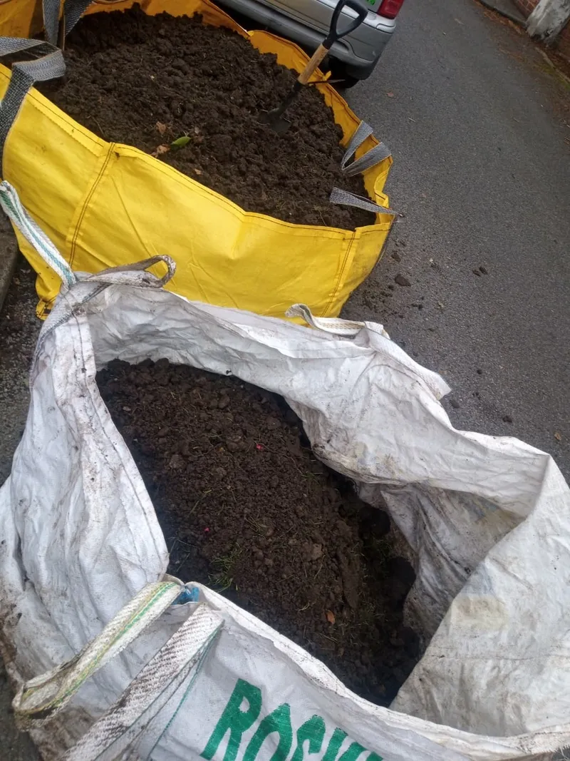 Hippobag of soil collected