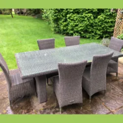 garden table and 6 chairs used garden furniture for sale