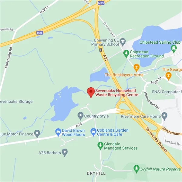location map sevenoaks recycling centre