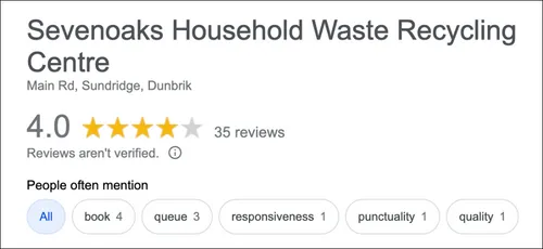 sevenoaks recycling centre reviews
